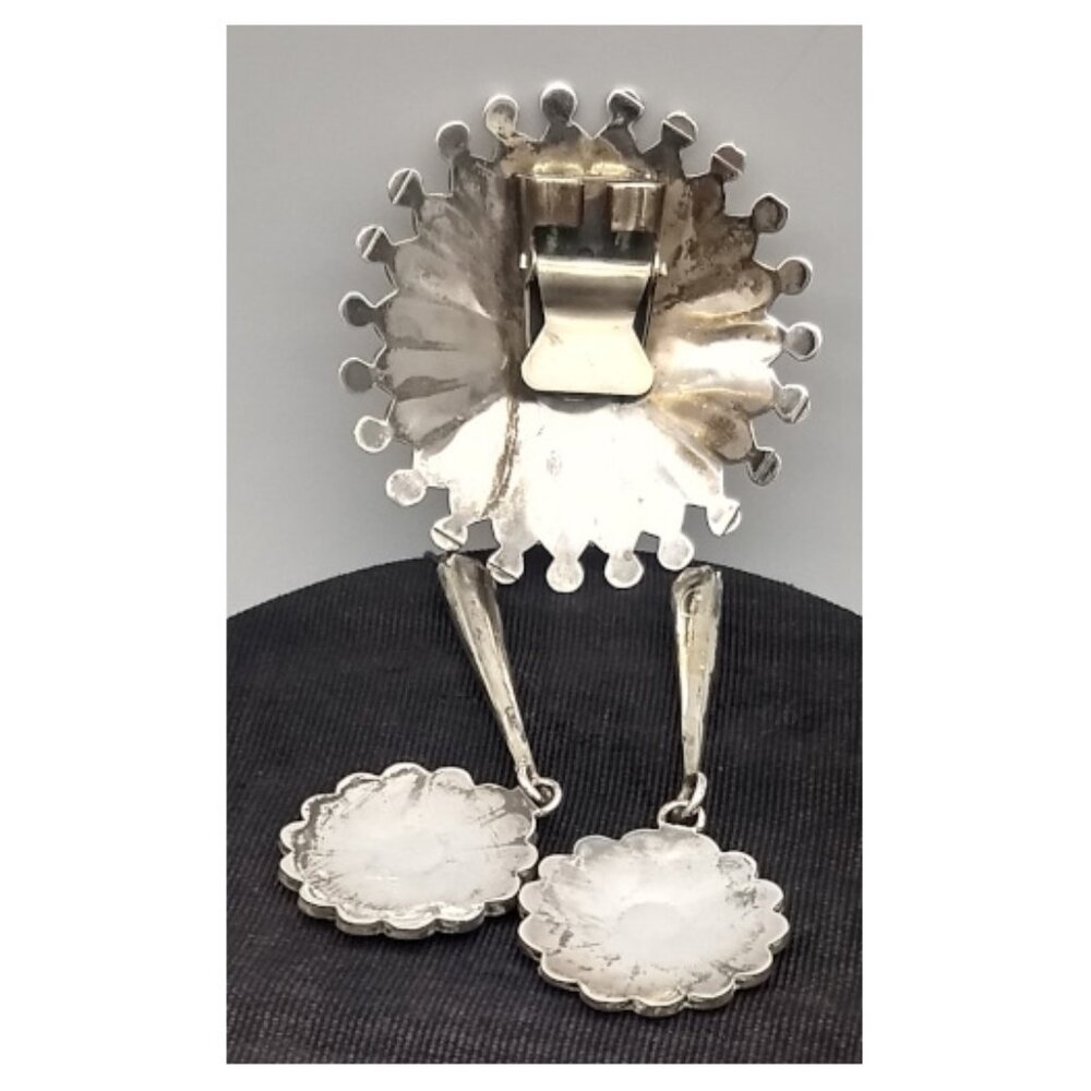 Zuni Native American Sunface Kachina Bolo Elements - Picture 6 of 8